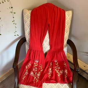 April Cornell Embroidered Flare Pants